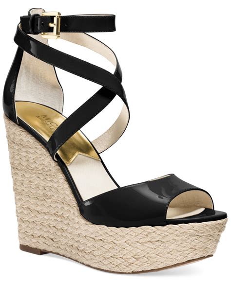 michael kors black wedges uk|michael kors wedge flip flops.